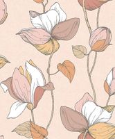 Обои Marburg Flora 47471 Винил на флизелине (0,53*10,05) Бежевый/Розовый/Белый, Цветы/Листья — фото 3, Обои для стен