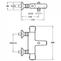 Смеситель для ванны Jacob Delafon July E45714-CP с термостатом Хром — фото 5, Смеситель для ванны