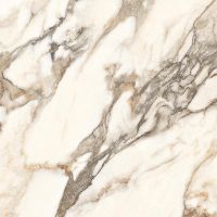 Керамогранит Laparet Calacatta Bronze белый полированный 60х60 см — фото 1, Керамогранит