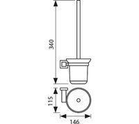 Ершик для унитаза Kaiser KH-2306 Хром — фото 2, Ершики для унитаза