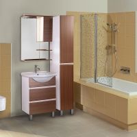 Зеркало со шкафом Onika Элита 60.01 R 206024 с подсветкой Штрокс коричневый Белый — фото 2, Зеркальные шкафы в ванную