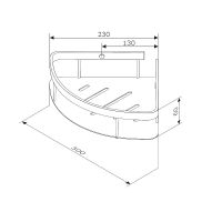 Полка корзина AM.PM Sense L A7454222 угловая Черная матовая — фото 7, Полки для ванной и душа