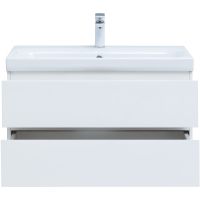 Тумба под раковину Aquanet Беркли 80 302351 подвесная Белый глянец — фото 5, Мебель для ванной