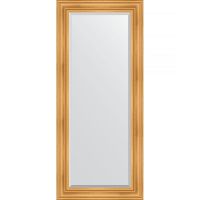 Зеркало Evoform Exclusive 159х69 BY 3574 с фацетом в багетной раме - Травленое золото 99 мм — фото 1, Мебель для ванной