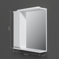 Зеркало со шкафом AM.PM Like 65 L M80MPL0651WG с подсветкой Белый — фото 8, Зеркальные шкафы в ванную