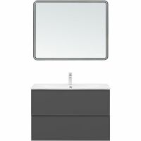 Тумба под раковину Aquanet Арт 90 329613 подвесная Ясень графит — фото 7, Тумбы под раковину