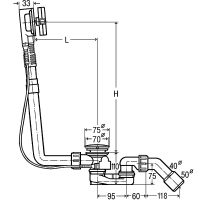 Слив-перелив Viega Multiplex 6162.45 полуавтомат 101909 Хром глянцевый — фото 3, Сливы-переливы