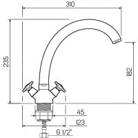 Смеситель для кухни Ростовская Мануфактура Сантехники SL115-273F Хром — фото 8, Смесители