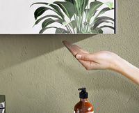 Зеркальный шкаф Vitra 60 R 66910 с подсветкой Антрацит глянцевый — фото 7, Зеркальные шкафы в ванную