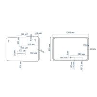 Товар: Зеркало Art&Max Genova AM-Gen-1200-800-DS-F с подсветкой с сенсорным выключателем Черное - фото 5 Зеркало Art&Max Genova AM-Gen-1200-800-DS-F с подсветкой с сенсорным выключателем Черное — фото 5, Мебель для ванной