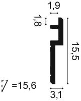 Карниз Orac Decor 2000x155x31 мм арт-C395 — фото 2, Карнизы
