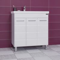 Тумба под раковину СанТа Омега 80 П 207051 Белая — фото 4, Тумбы под раковину