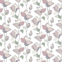 Обои Marburg Flora 47472 Винил на флизелине (0,53*10,05) Розовый/Зеленый/Белый, Цветы/Листья — фото 1, Обои для стен