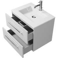 Товар: Тумба с раковиной Creto Ares 60 10-1161W+1161-001-0126 подвесная Белая - фото 3 Тумба с раковиной Creto Ares 60 10-1161W+1161-001-0126 подвесная Белая — фото 3, Тумбы с раковиной