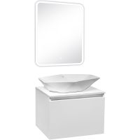 Тумба под раковину Runo Бари 60 00-00001473 подвесная Белая — фото 20, Тумбы под раковину