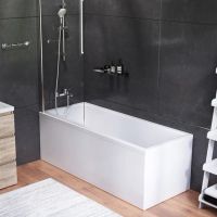 Комплект акриловой ванны AM.PM Gem 170х70 WK90EA без гидромассажа со смесителем с душевым гарнитуром и аксессуарами для ванной комнаты — фото 1, Акриловые ванны