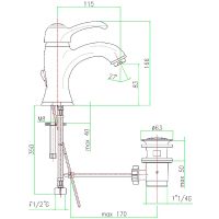 Товар: Смеситель для раковины Webert Aurora AU830102065 Бронза - фото 2 Смеситель для раковины Webert Aurora AU830102065 Бронза — фото 2, Смесители