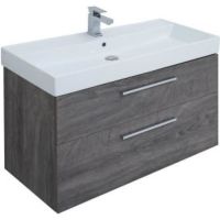 Тумба под раковину Aquanet Nova 100 243658 подвесная Дуб рошелье — фото 1, Тумбы под раковину