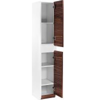 Товар: Шкаф пенал Veedi Vision 35 VSN000P-R подвесной Дуб орех Белый - фото 4 Шкаф пенал Veedi Vision 35 VSN000P-R подвесной Дуб орех Белый — фото 4, Мебель для ванной