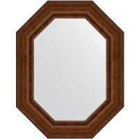 Зеркало Evoform Polygon 92х72 BY 7267 в багетной раме - Состаренная бронза с орнаментом 120 мм — фото 1, Мебель для ванной