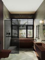 Товар: Душевая перегородка Maybah Glass MGD-723-6у 690x1950 в узком профиле Черный стекло графитовое - фото 3 Душевая перегородка Maybah Glass MGD-723-6у 690x1950 в узком профиле Черный стекло графитовое — фото 3, Душевые перегородки