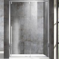 Душевая дверь Vincea Lugano 140 VDS-1L140CL-1 профиль Хром стекло прозрачное — фото 1, Раздвижные душевые двери