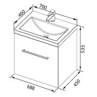 Товар: Тумба под раковину Aquanet Порто 70 241747 подвесной Белая - фото 13 Тумба под раковину Aquanet Порто 70 241747 подвесной Белая — фото 13, Тумбы под раковину