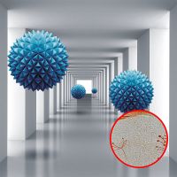 Фреска Ortograf 3D 33214 Фактура бархат золото FX-G Флизелин (2,7*2,7) Белый/Голубой, Архитектура/Абстракция арт-33214 (бархат золото FX-G) — фото 1, Фрески