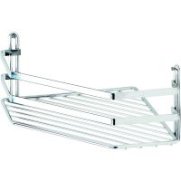 Полка корзина Tekno-tel ES077 угловая Хром — фото 1, Полки для ванной и душа