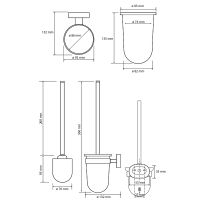 Ершик для унитаза Bemeta Oval 118413011 Хром — фото 2, Ершики для унитаза