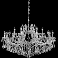 Люстра Crystal Lux Hollywood SP12+6 Chrome Прозрачная Хром — фото 1, Люстры