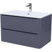 Тумба с раковиной Iddis Edifice 80 EDI80D0i95K подвесная Темно-серая — фото 2, Мебель для ванной