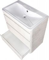 Тумба под раковину Style Line Атлантика Люкс Plus 80 СС-00002278 Бетон крем — фото 5, Мебель для ванной