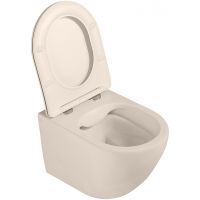 Унитаз Abber Bequem AC1101MBE подвесной Бежевый матовый с сиденьем Микролифт — фото 4, Подвесные унитазы