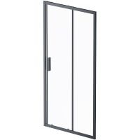 Душевая дверь AM.PM Gem Solo 100 W90G-100-1-195BT профиль Черный матовый стекло прозрачное — фото 1, Душевые двери в нишу