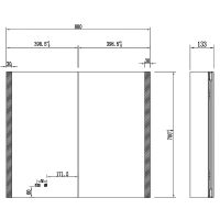 Товар: Зеркальный шкаф Aquatek 80 AQ7809-MLC с подсветкой Хром - фото 9 Зеркальный шкаф Aquatek 80 AQ7809-MLC с подсветкой Хром — фото 9, Мебель для ванной