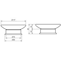 Мыльница Cezares Aphrodite APHRODITE-SODP-03/24 Золото 24 карат — фото 2, Мыльницы