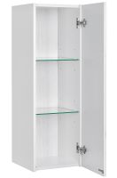 Подвесной шкаф Aquaton Сакура 33 R 1A220803SKW8R Ольха наварра Белый глянец — фото 2, Шкафы для ванной