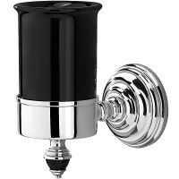 Стакан для зубных щеток Devon&Devon Black Diamond BLKD503CRNE Хром Черный — фото 1, Мыльницы