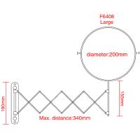 Косметическое зеркало Frap F6408 с увеличением Хром — фото 12, Аксессуары для ванной