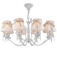 Люстра Maytoni Elegant Bird ARM013-08-W Льняная Белый антик — фото 1, Люстры