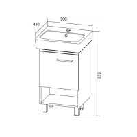 Товар: Тумба под раковину 1MarKa Tera 50 У76057 Белая глянцевая - фото 4 Тумба под раковину 1MarKa Tera 50 У76057 Белая глянцевая — фото 4, Мебель для ванной