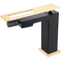 Смеситель для биде Boheme Q 146-BG Черный Золото — фото 1, Смесители