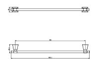 Полотенцедержатель Art&Max Genova AM-M-036-CR Хром — фото 2, Полотенцедержатели