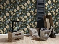 Обои AS Creation History of Art 37650-2 Винил на флизелине (0,53*10,05) Зеленый/Бежевый/Голубой, Цветы — фото 3, Обои для стен