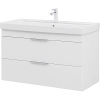 Тумба под раковину Aquanet Ирис new 100 339280 подвесная Белый глянец — фото 3, Мебель для ванной