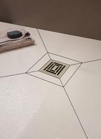 Душевой трап Berges Zentrum Uno 150x150 с решеткой Хром матовый арт-090372 — фото 2, Трапы для душа