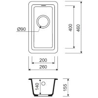 Кухонная мойка Iddis Tanto 26 TU1P261i87 Песок — фото 2, Кухонные мойки