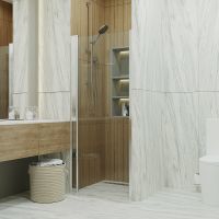 Душевая дверь Triton Уно 90 Щ0000036858 профиль Хром стекло прозрачное — фото 3, Душевые двери в нишу