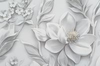 Обои Артекс New Look 6 10981-04 Винил на флизелине (1,06*10,05) Серый, Цветы/Листья — фото 4, Обои для стен